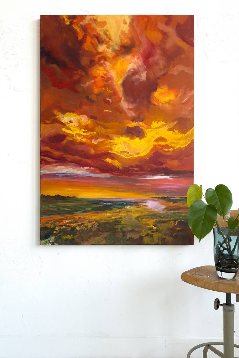 Original Fauvism Landscape Painting by Lies Goemans