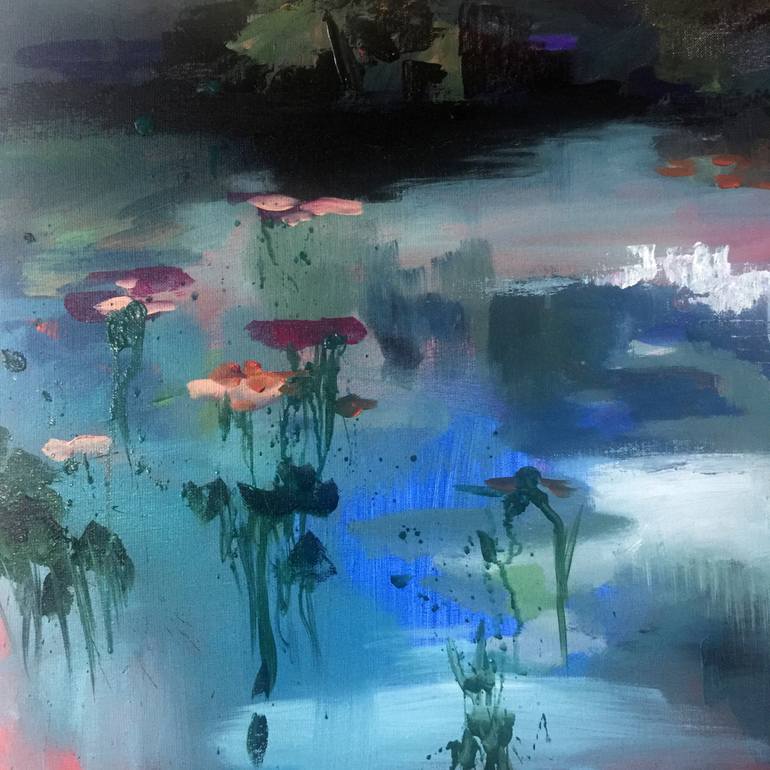 Original Abstract Expressionism Abstract Painting by Lies Goemans