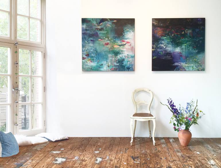 Original Modern Abstract Painting by Lies Goemans