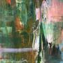 a detail of What Lies Beneath no 16 by Lies Goemans whole painting measures 100x100cm