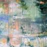 a detail of What Lies Beneath no 16 by Lies Goemans whole painting measures 100x100cm