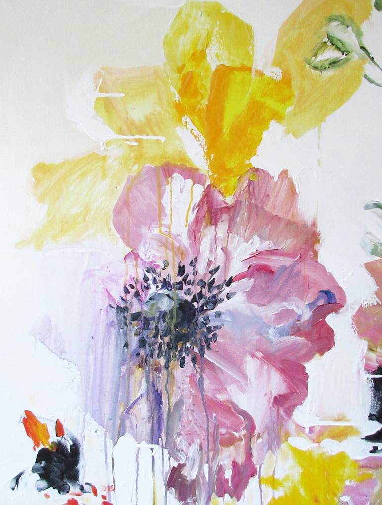 Original Modern Floral Painting by Lies Goemans