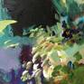 detail of What Lies Beneath no. 23 by Lies Goemans, the whole painting measures 100x100cm