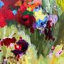 'Field Of Colors' no 01 by Lies Goemans detail-whole painting is 122x122 cm