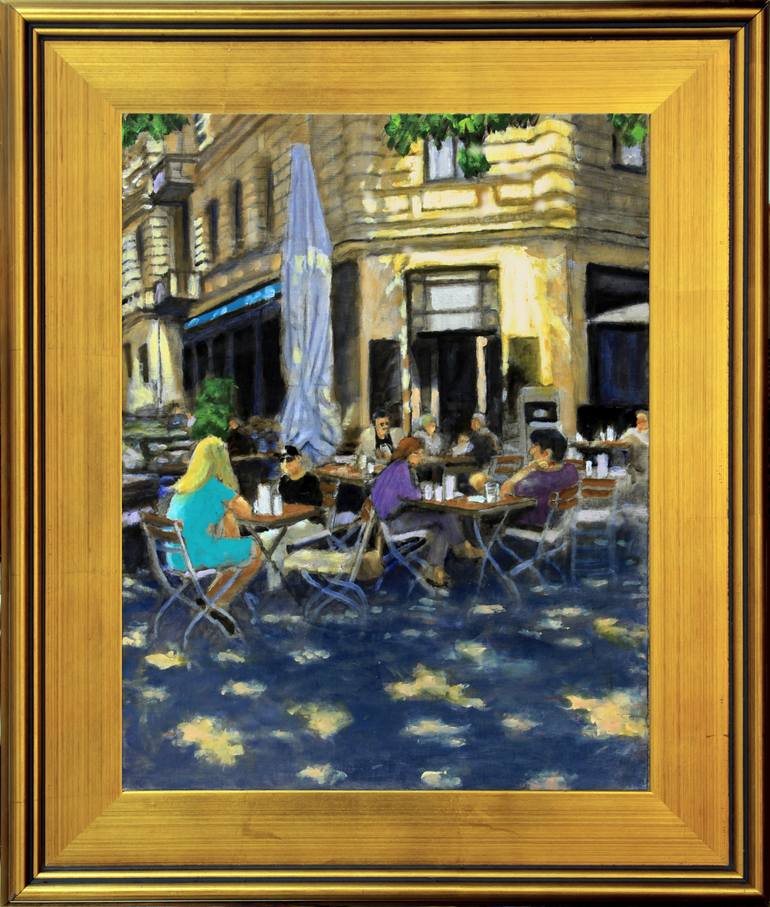 Original Figurative Cities Painting by David Zimmerman