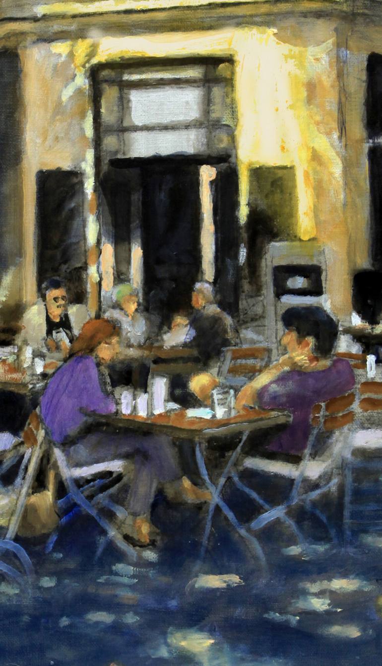 Original Figurative Cities Painting by David Zimmerman