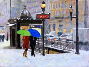 Print of Figurative Cities Paintings by David Zimmerman