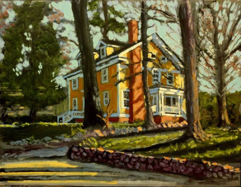 The Yellow House Painting by David Zimmerman | Saatchi Art