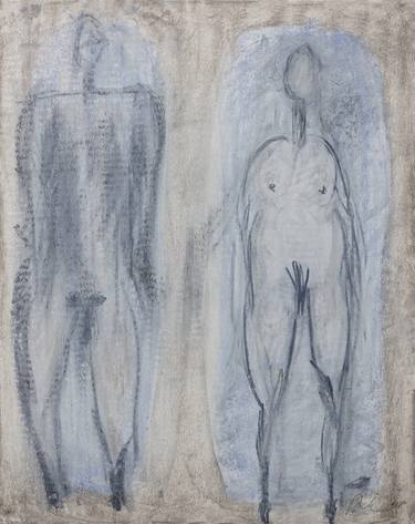 Original Abstract Expressionism People Drawings by Mona Dworkin