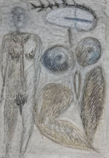 Original Figurative People Drawings by Mona Dworkin