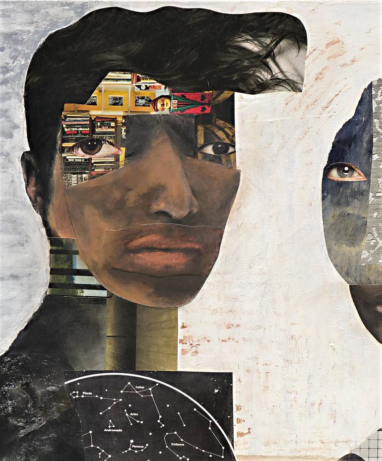 Original Abstract Love Collage by Mona Dworkin