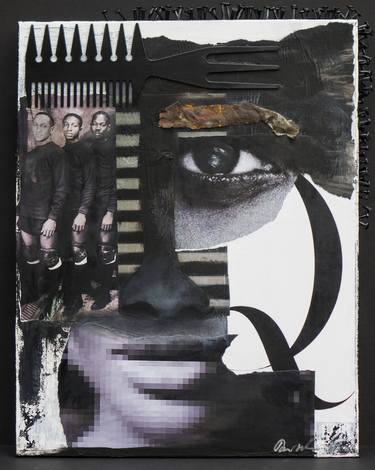 Original Contemporary Portrait Collage by Mona Dworkin