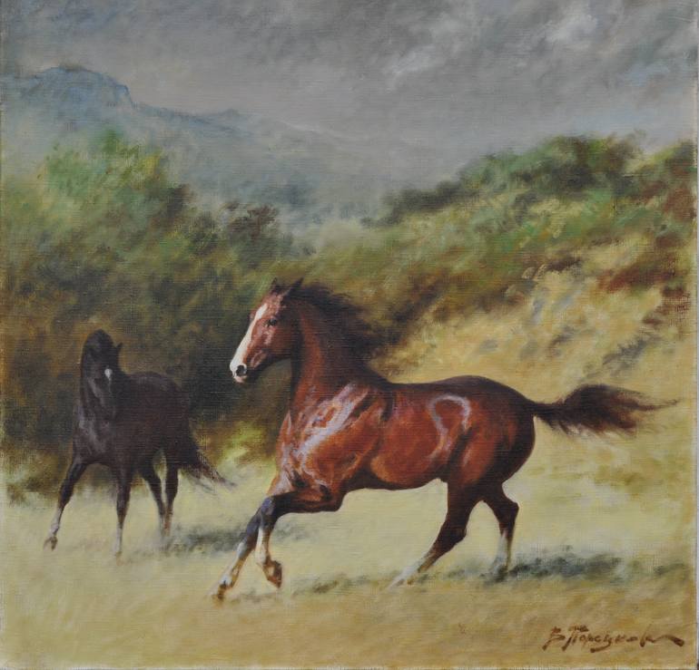 Horses Painting by Vladimir Poretskov  Saatchi Art