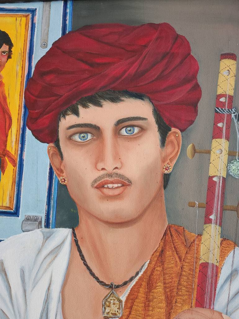 Original Photorealism People Painting by Monica Arya