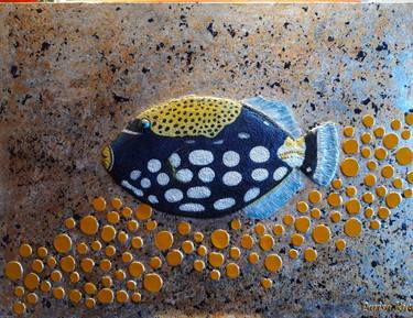 Original Contemporary Fish Drawings by Larisa Ruy