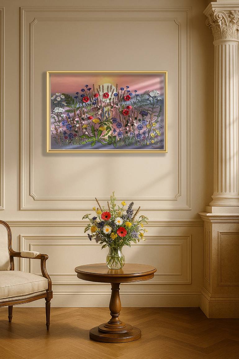 Original Contemporary Botanic Painting by Larisa Ruy