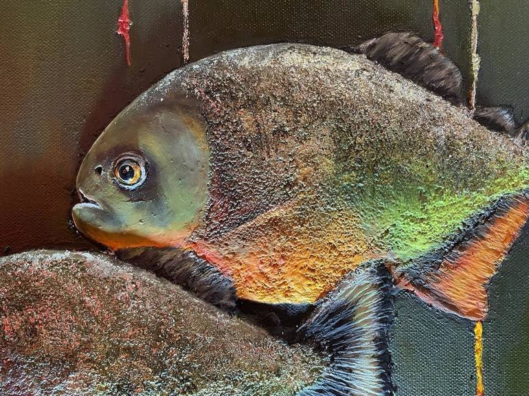 Original 3d Sculpture Fish Painting by Larisa Ruy