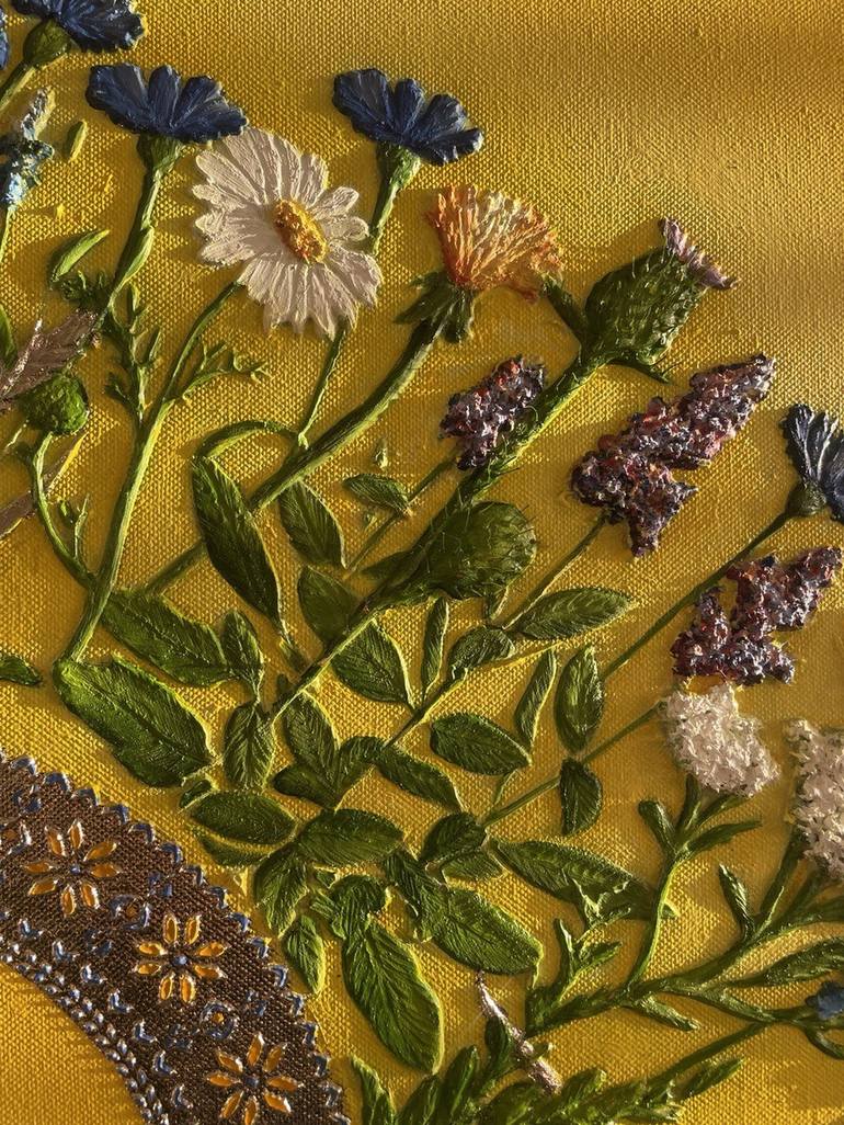 Original Conceptual Floral Painting by Larisa Ruy