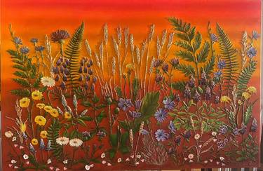 Original Symbolism Botanic Paintings by Larisa Ruy
