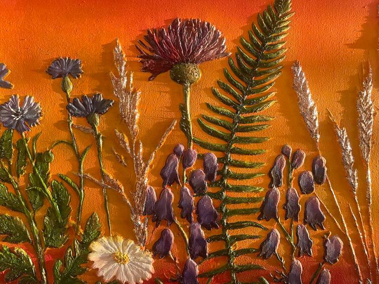 Original Symbolism Botanic Painting by Larisa Ruy