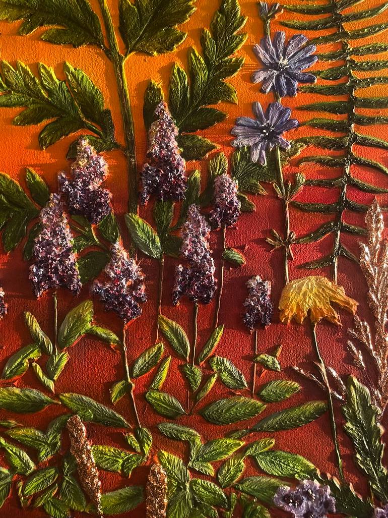 Original Symbolism Botanic Painting by Larisa Ruy