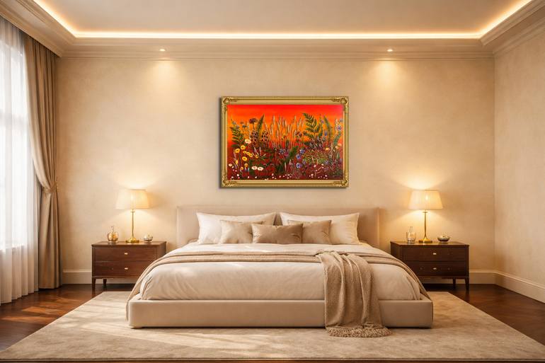 Original Symbolism Botanic Painting by Larisa Ruy