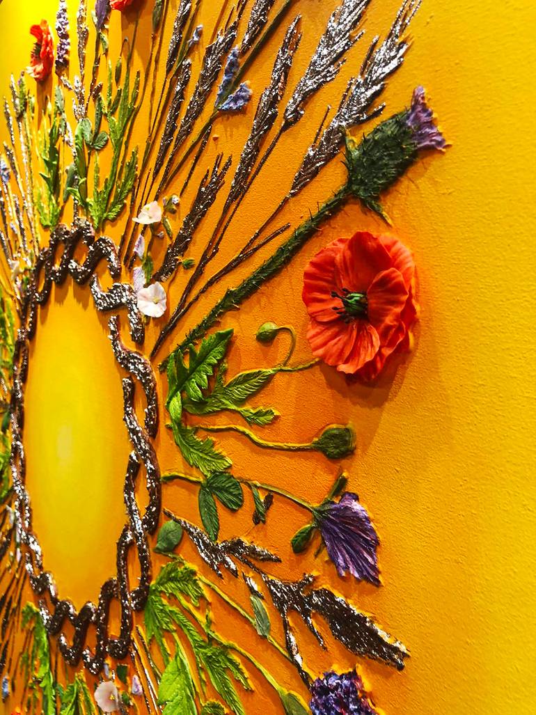 Original Symbolism Floral Mixed Media by Larisa Ruy