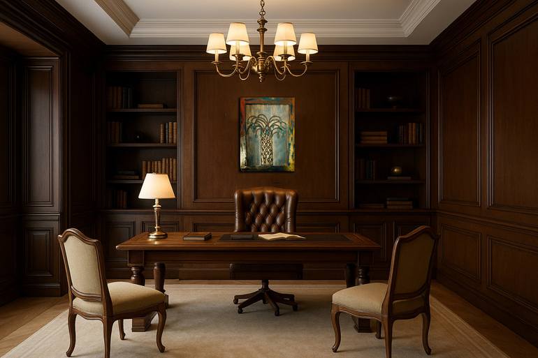 Original Symbolism Garden Painting by Larisa Ruy