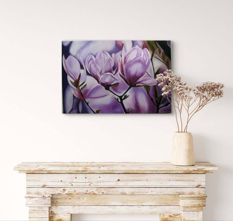 Original Realism Floral Painting by Larisa Ruy
