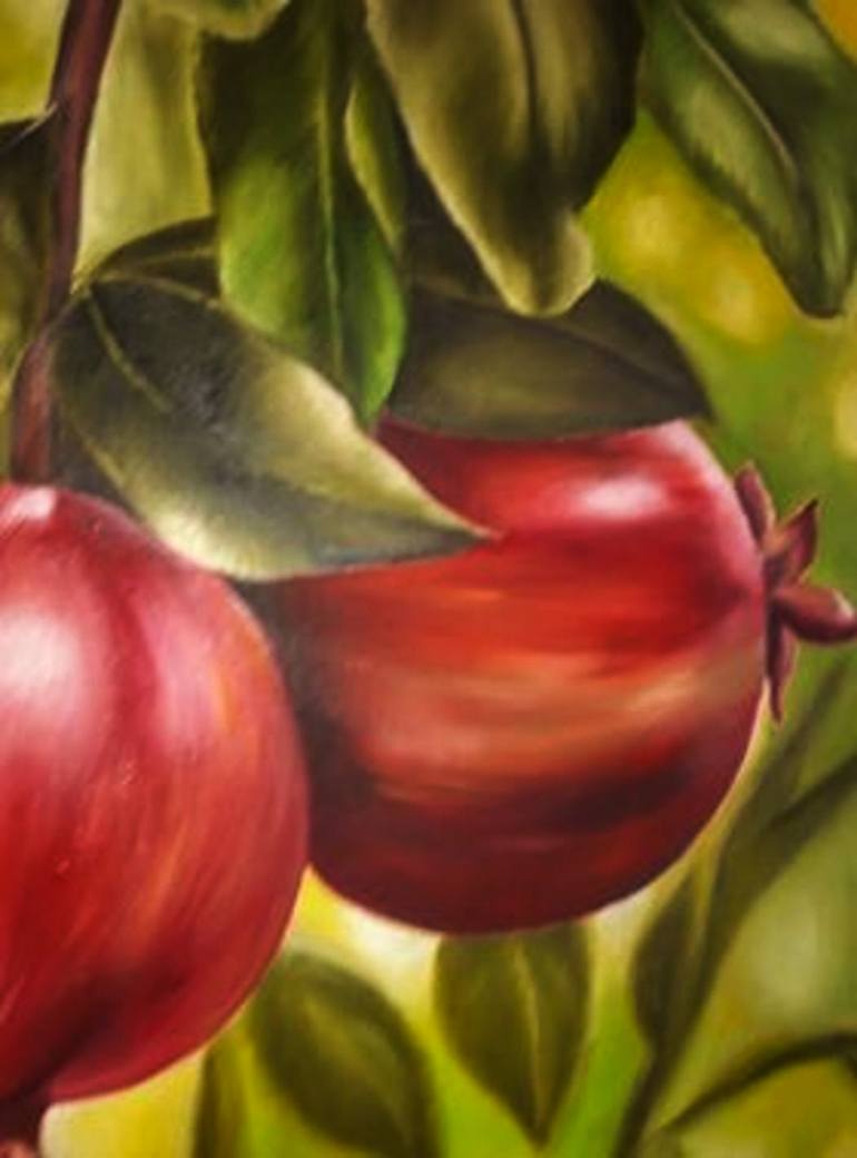 Original Realism Garden Painting by Larisa Ruy