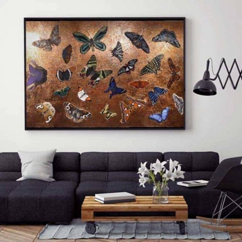 Original Art Deco Animal Painting by Larisa Ruy