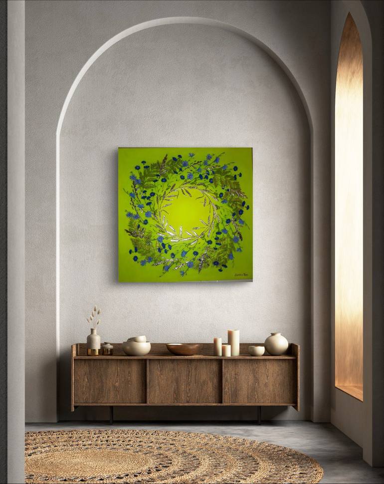 Original Abstract Floral Painting by Larisa Ruy