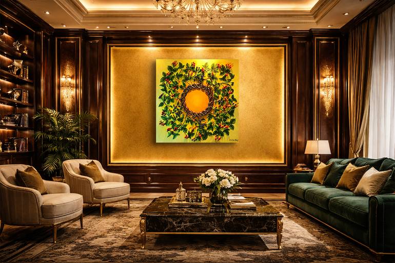 Original Art Deco Garden Mixed Media by Larisa Ruy