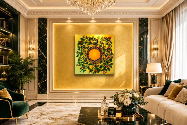 Original Art Deco Garden Mixed Media by Larisa Ruy