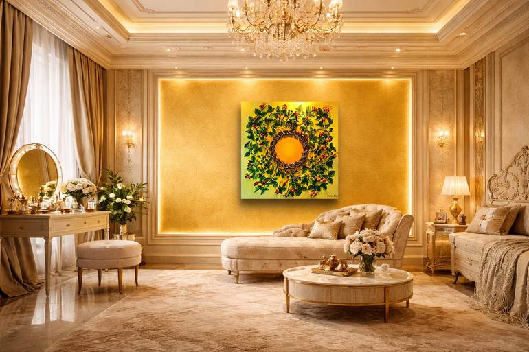 Original Art Deco Garden Mixed Media by Larisa Ruy