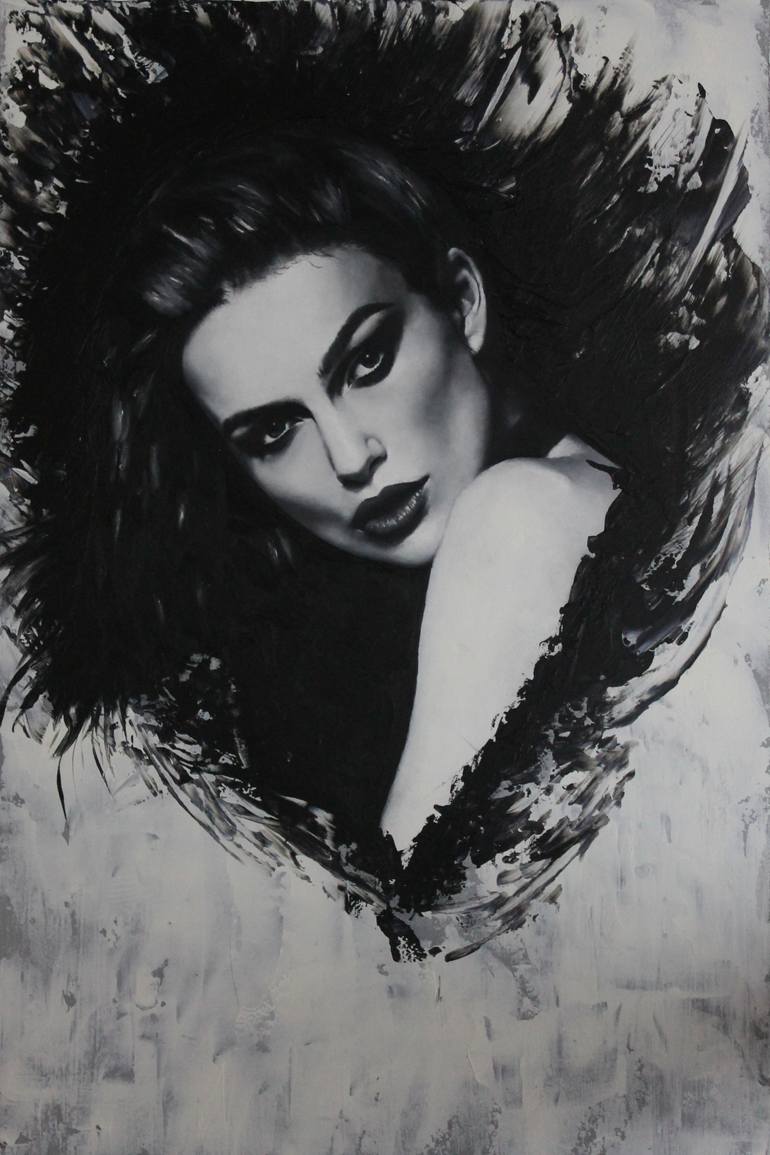 Original Modernism Women Drawing by Alexander Falko