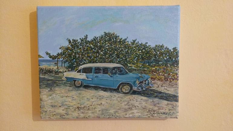 Original Impressionism Car Painting by Vasilis Ioannou