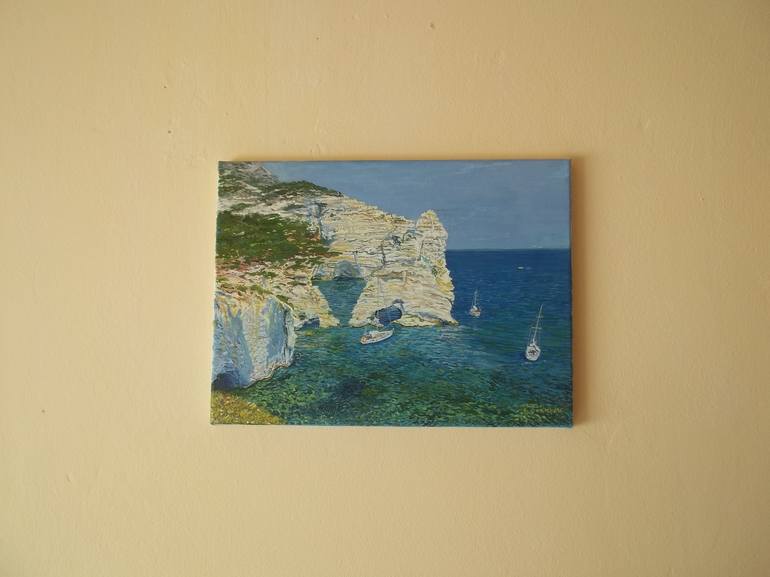 Original Impressionism Seascape Painting by Vasilis Ioannou