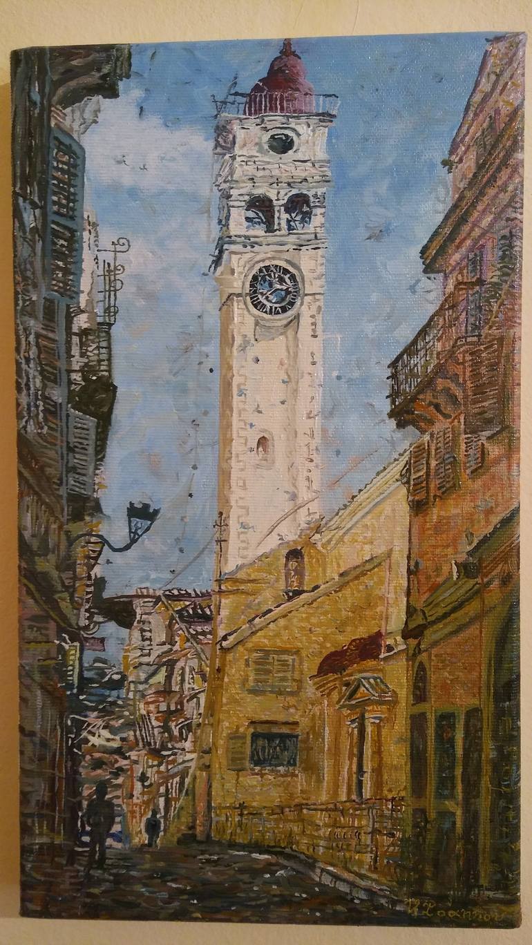 Original Impressionism Architecture Painting by Vasilis Ioannou