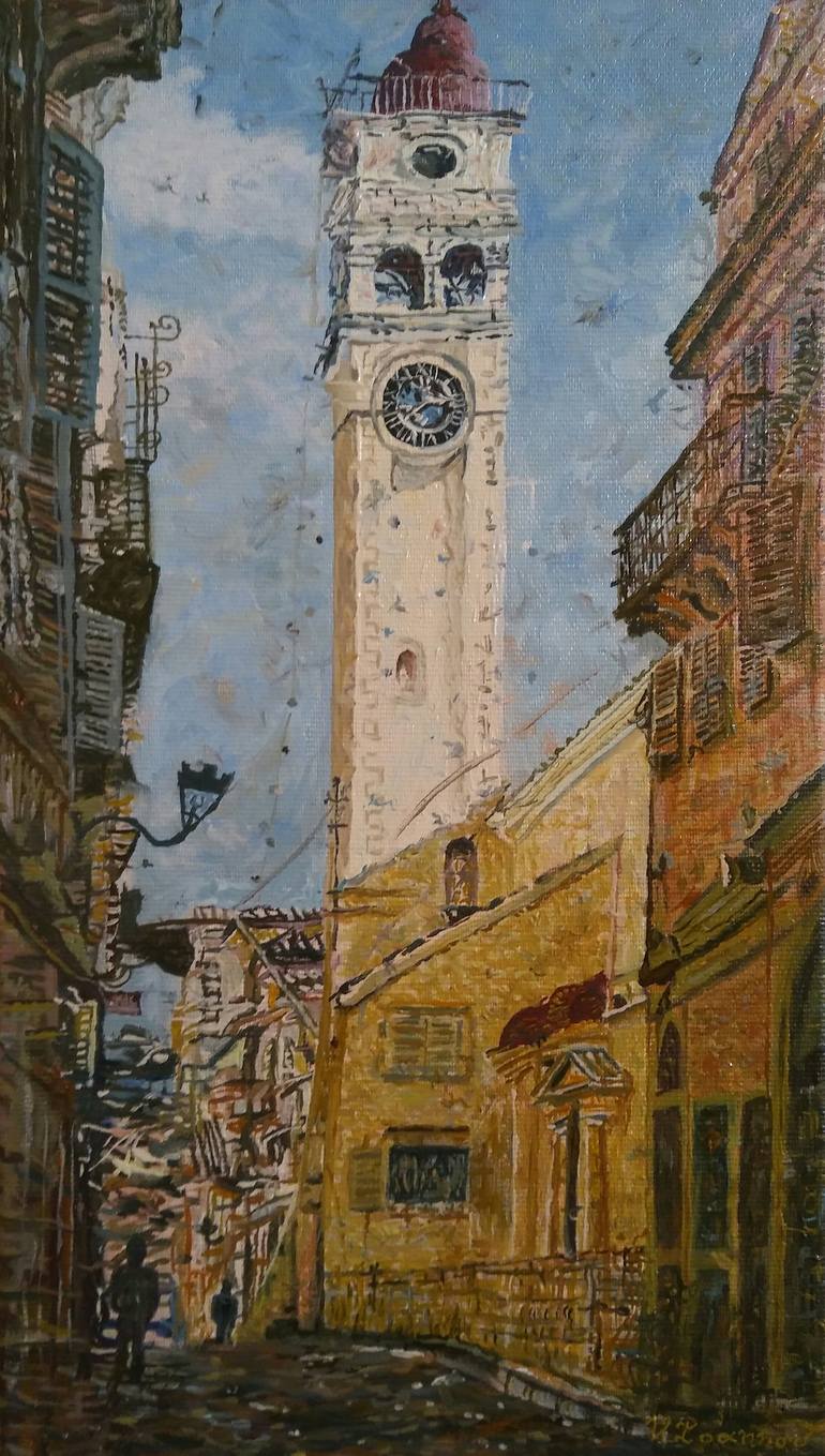 Original Impressionism Architecture Painting by Vasilis Ioannou