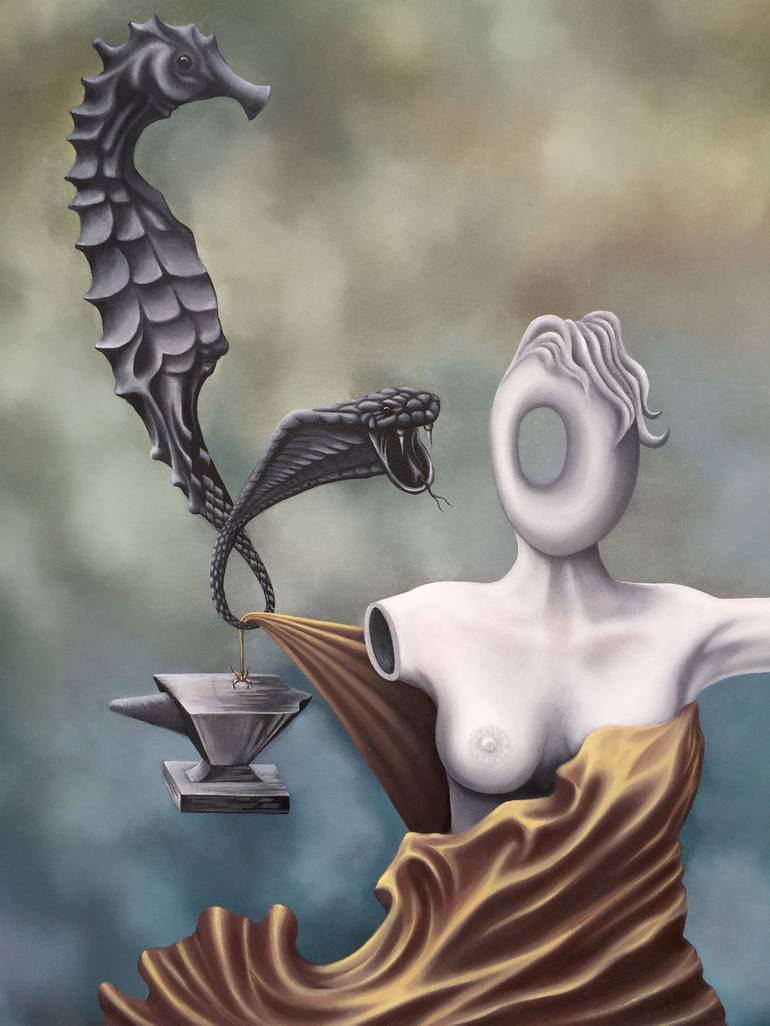 Original Surrealism Fantasy Painting by Beklan Kizilcay