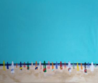 Original Minimalism Beach Paintings by Greta Koncz
