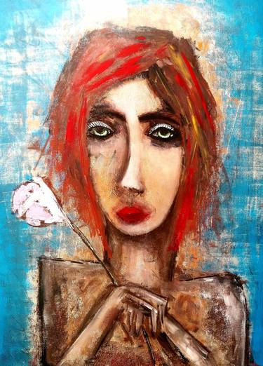 Original Portraiture Abstract Paintings by Antonio Coelho Art