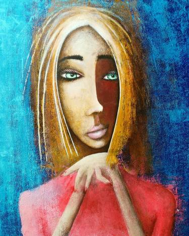 Original Portraiture Abstract Paintings by Antonio Coelho Art