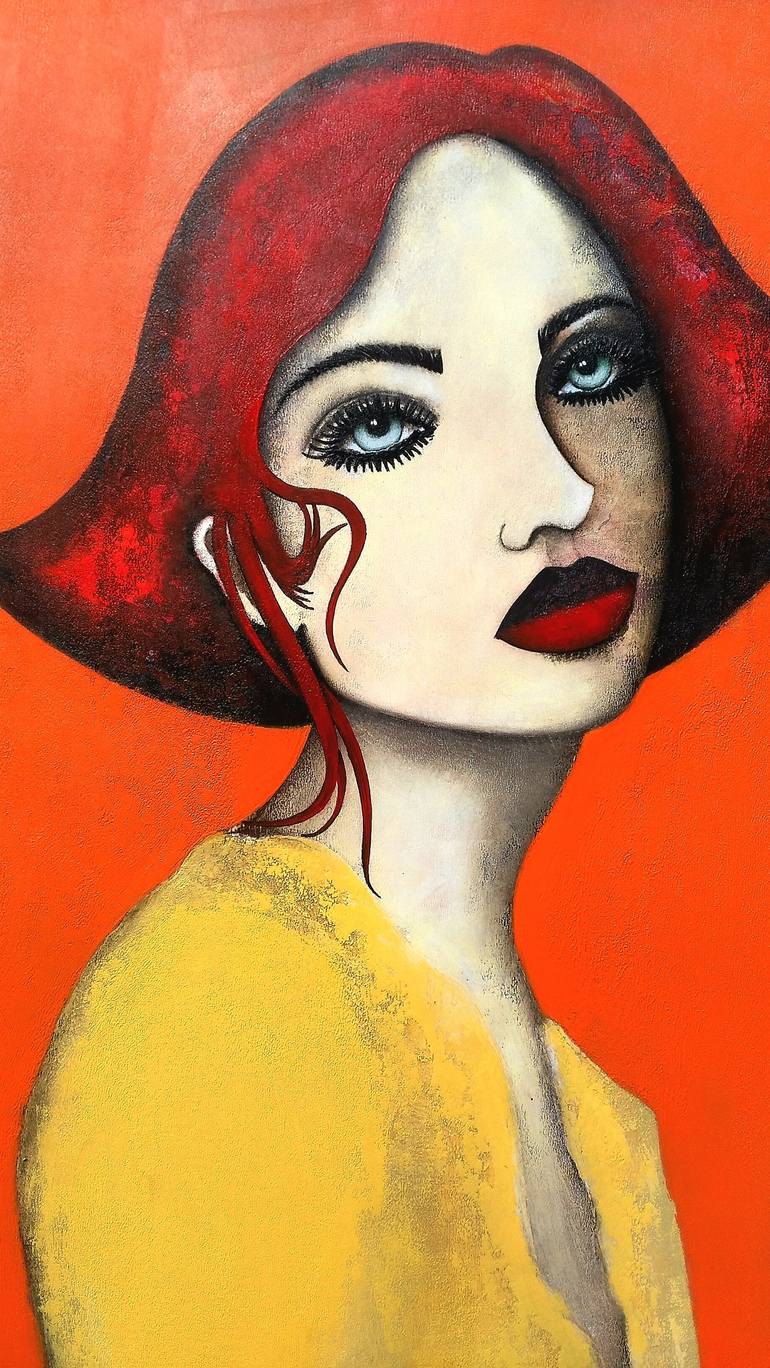 Original Portraiture Women Painting by Antonio Coelho Art