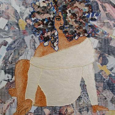 Original Fine Art Women Collage by Priscilla Houter-ten Doesschate