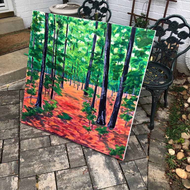 Original Surrealism Landscape Painting by Larry Gomez
