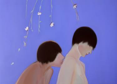 Original Figurative Love Paintings by Liqing Tan