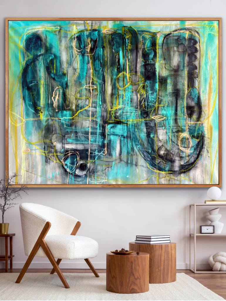 Original Abstract Expressionism Abstract Painting by Nick Scalisi Aka Nistka