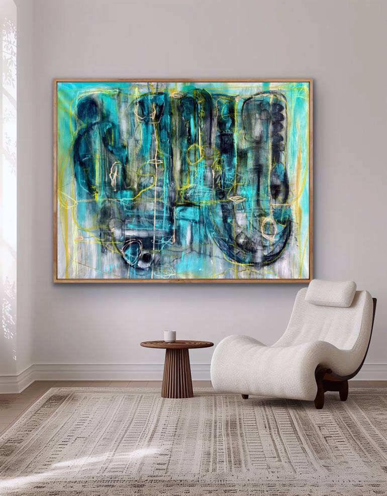 Original Abstract Expressionism Abstract Painting by Nick Scalisi Aka Nistka